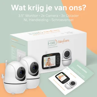 B-care Starlight Mini Babyfoon 2 Camera's 3.5 Inch LCD
