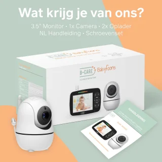 B-care Starlight Mini Babyfoon Met Camera 3.5 Inch LCD