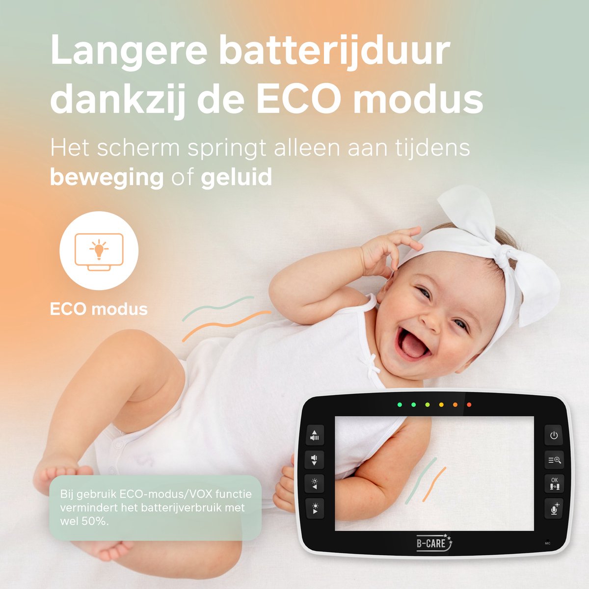B-Care Twinkle Regular Babyfoon 3 Camera's 4.3" LCD