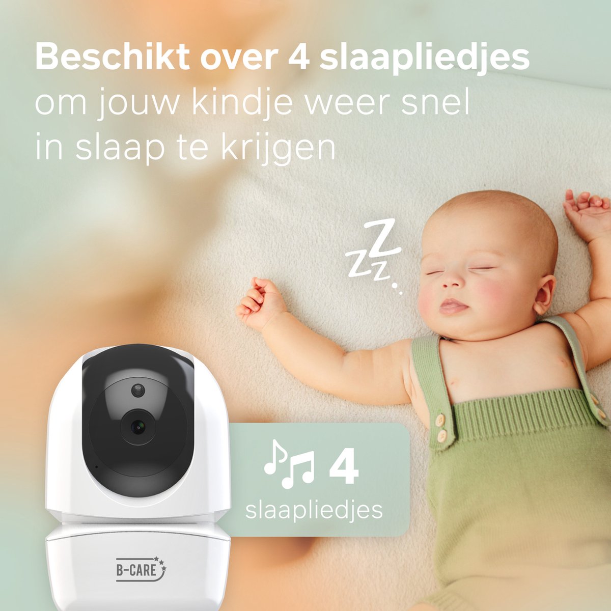 B-Care Twinkle Regular Babyfoon 3 Camera's 4.3" LCD