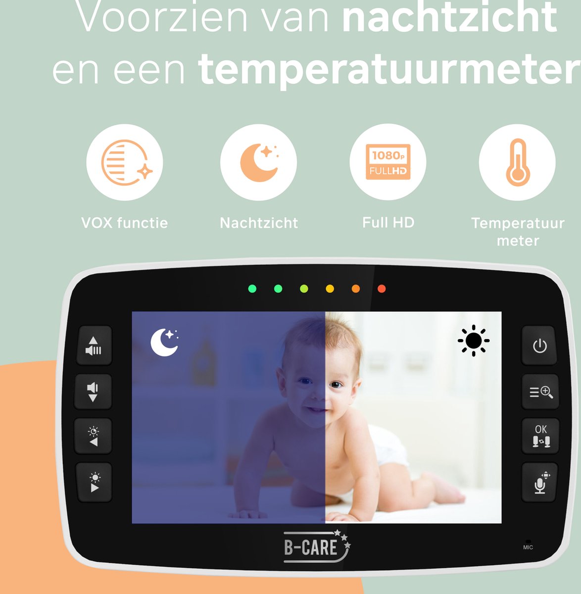 B-Care Twinkle Regular Babyfoon 3 Camera's 4.3" LCD
