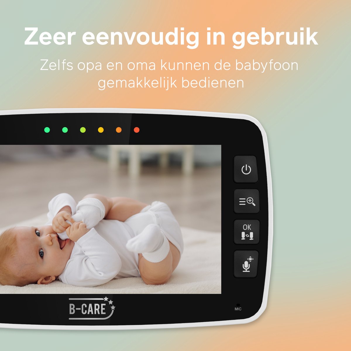 B-Care Twinkle Regular Babyfoon 3 Camera's 4.3" LCD