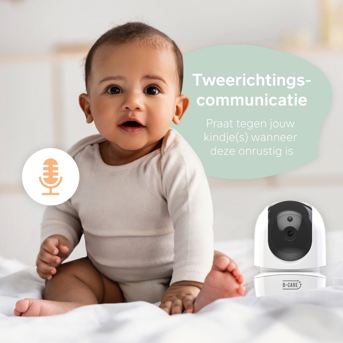 B-Care Twinkle Regular Babyfoon 3 Camera's 4.3" LCD