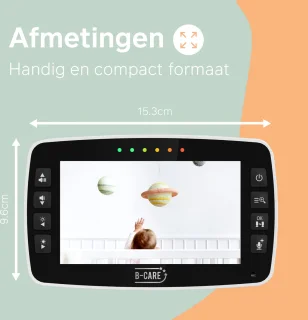 B-Care Twinkle Regular Babyfoon met Camera 4.3 Inch LCD