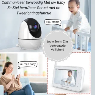 BABIVA Premium Babyfoon Full HD 4.3 inch met Camera