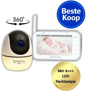 BABIVA Premium Babyfoon Full HD 4.3 inch met Camera