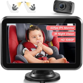 Baby auto camera baby monitor zwart
