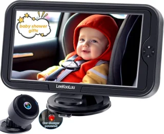 Baby auto camera babyfoon monitor 17.8 cm zwart