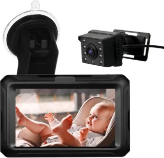 Baby auto monitor 4.3 inch zwart