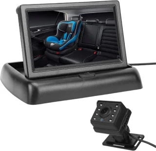 Baby autocamera babyfoon monitor zwart
