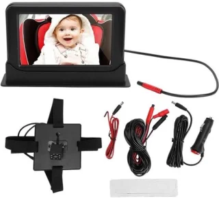 Baby-autocamera voor in de auto – zwart