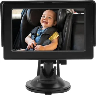 Baby autospiegel 43 inch zwart