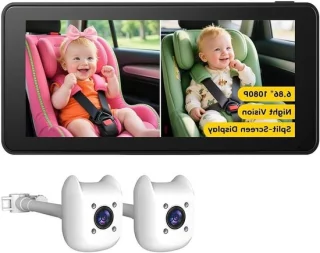 Baby camera auto monitor zwart