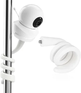 Baby camera houder met flexibele zwanenhals - wit