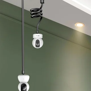 Baby Camera Houder - Monitor Steun - Baby in Zicht - Boorvrije Montage - Verstelbare Lengte - Zwart
