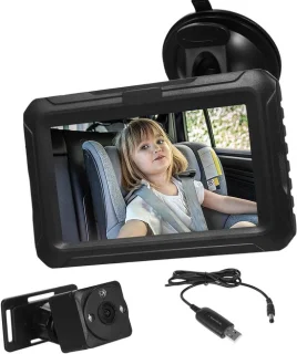 Baby in Zicht baby autospiegel monitor camera zwart