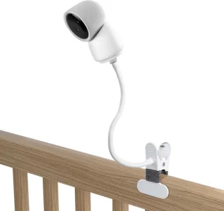 Baby in zicht babyfoon houder camera clip wit
