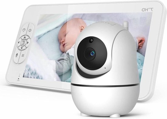 Baby Monito 7" Video Babyfoon – Groot scherm en temperatuurbewaking voor gemoedsrust