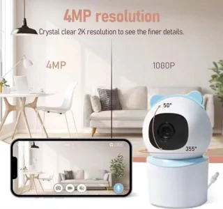 Baby monitor 4MP 1080P met app en 360° rotatie
