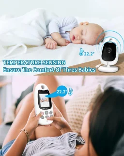Baby Monitor Camera 2.4 GHz with Night Vision and Temperature