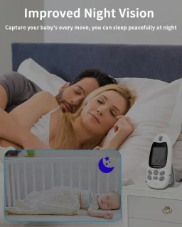 Baby Monitor Camera 2.4 GHz with Night Vision and Temperature