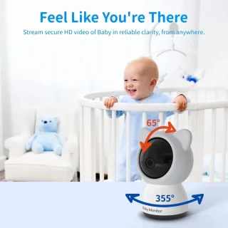 Baby Monitor Grijs - 5 inch LCD Camera Babyfoon