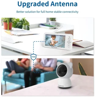 Baby Monitor Grijs - 5 inch LCD Camera Babyfoon