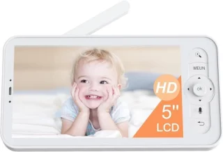 Baby monitor met 5 inch scherm - wit