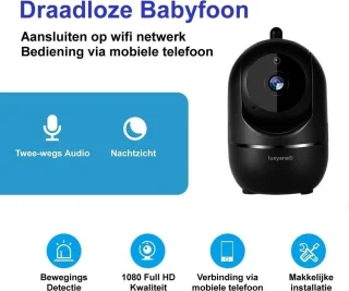 Babybel WiFi Babyfoon met Camera Zwart