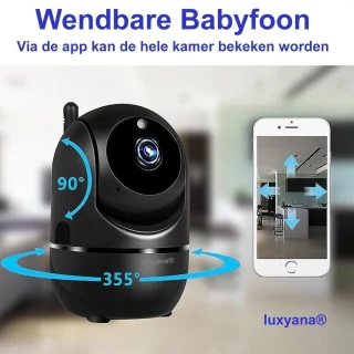 Babybel WiFi Babyfoon met Camera Zwart