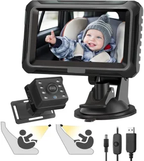 Babycamera auto HD 1080P met 4,3 inch display