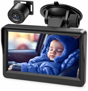 Babycamera Auto met Nachtzicht – babyfoon voor auto