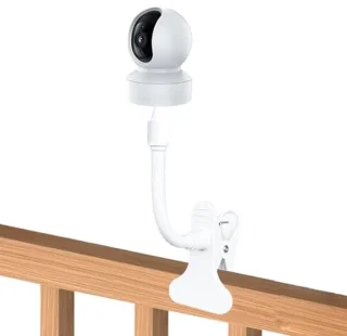 Babycamera houder - flexibele clip wit