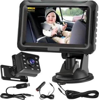 Babycamera met 4,3 inch display en hd-nachtzicht voor in de auto
