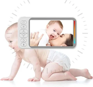 Babycamera met beeldscherm wit