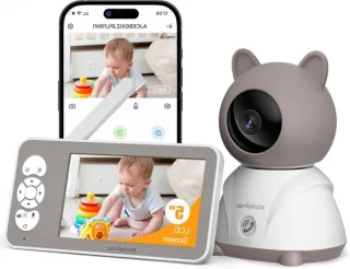 Babycamera met scherm - wit