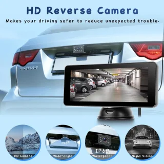 Babycamera voor in de auto - 6,86 inch HD monitor - ShopVlot