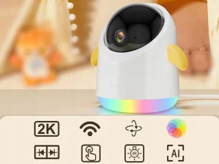 Babyfoon 2-camera 2K/3MP 5-inch monitor