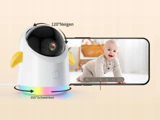 Babyfoon 2-camera 2K/3MP 5-inch monitor
