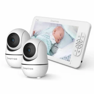 Babyfoon 7 inch 1080p hd met 2 camera's en gesplitst scherm