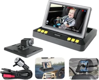 Babyfoon auto camera achterbank - 43 inch zwart