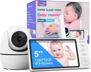 Babyfoon Camera 5 inch 720p met Nachtnacht en VOX functie