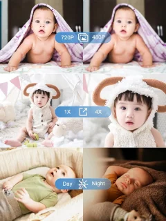Babyfoon Camera 5 inch 720p met Nachtnacht en VOX functie