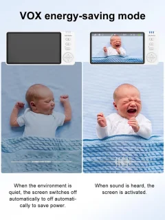 Babyfoon Camera 5 inch 720p met Nachtnacht en VOX functie