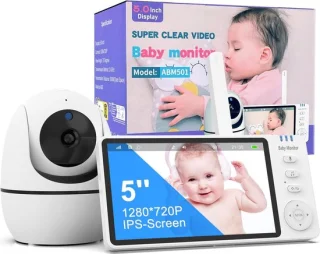 Babyfoon Camera 5 inch 720p met Nachtnacht en VOX functie