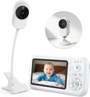 Babyfoon camera met 35 inch scherm - wit