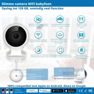 Babyfoon Draagbaar Met Camera en Scherm