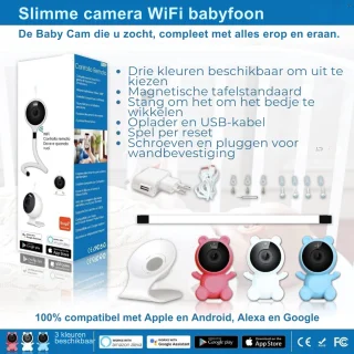 Babyfoon Draagbaar Met Camera en Scherm