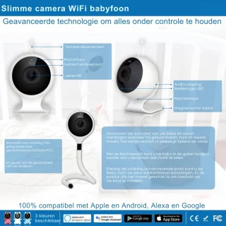 Babyfoon Draagbaar Met Camera en Scherm