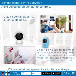 Babyfoon Draagbaar Met Camera en Scherm